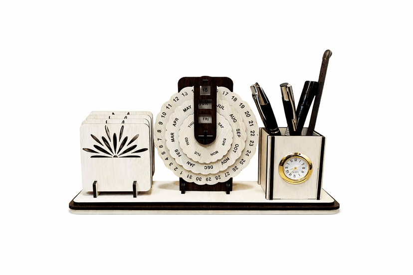Wooden Desktop Organiser